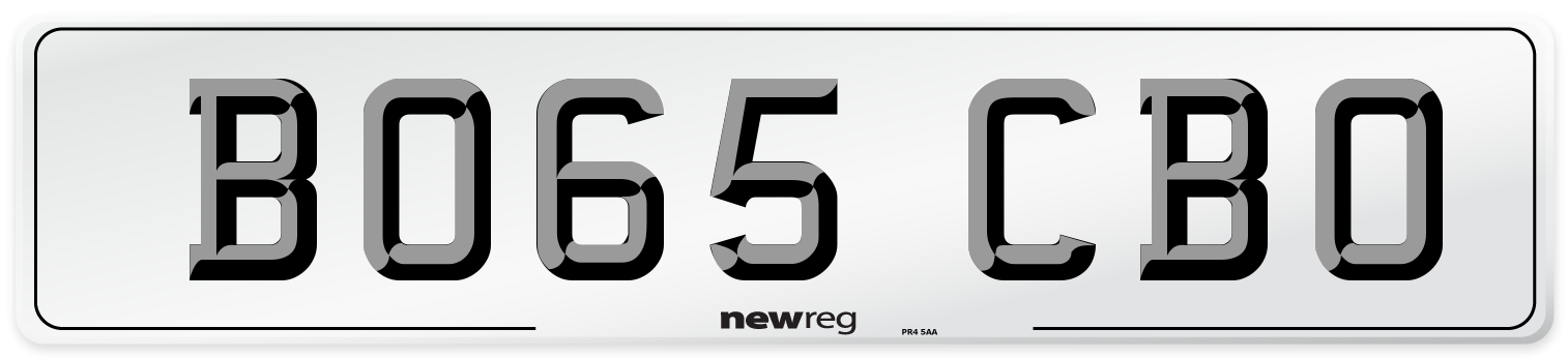 BO65 CBO Number Plate from New Reg